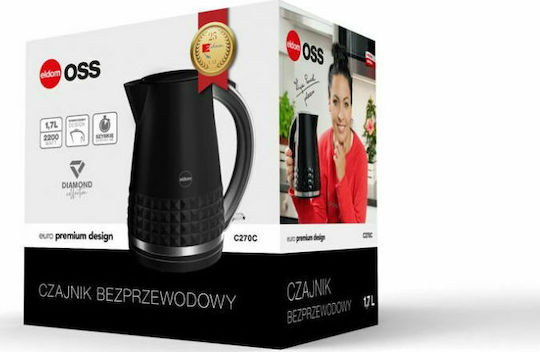 Eldom Βραστήρας 1.7lt 2150W Μαύρος