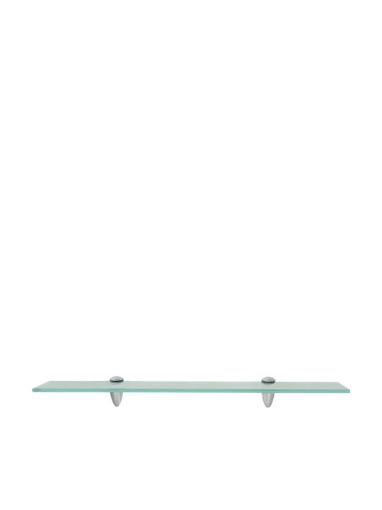 vidaXL An der Wand montiert Badezimmerregal Glas mit 2 Regalböden 60x20x0.8cm Transparent