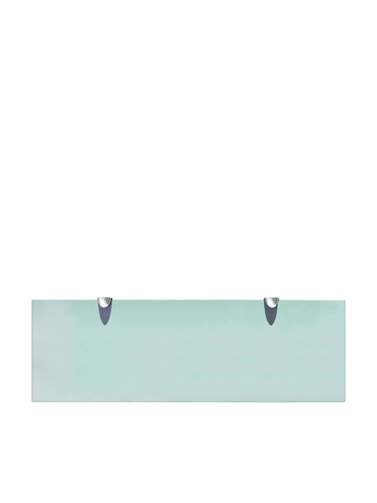vidaXL An der Wand montiert Badezimmerregal Glas mit 2 Regalböden 60x20x0.8cm Transparent