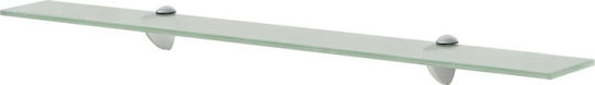 vidaXL Wall Mounted Bathroom Shelf Glass with 2 Shelves 80x10x0.8cm Transparent