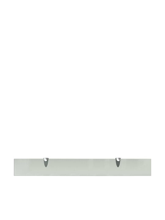 vidaXL Wall Mounted Bathroom Shelf Glass with 2 Shelves 80x10x0.8cm Transparent