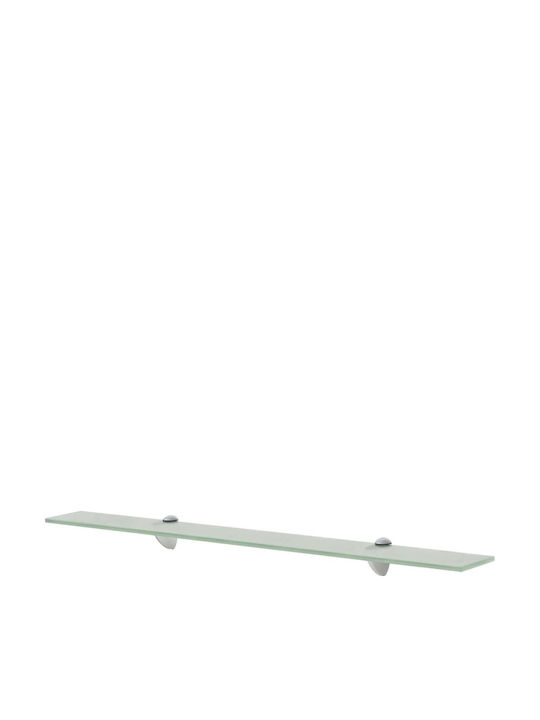 vidaXL Montat pe perete Raft Baie Sticlă cu 2 Rafturi 80x20x0.8cm Transparentă
