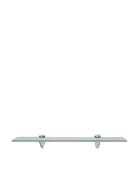 vidaXL Wall Mounted Bathroom Shelf Glass with 2 Shelves 50x20x0.8cm Transparent