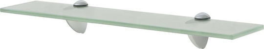 vidaXL Wall Mounted Bathroom Shelf Glass with 2 Shelves 50x20x0.8cm Transparent