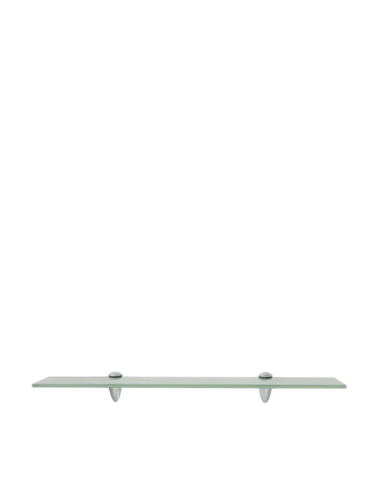 vidaXL Montat pe perete Raft Baie Sticlă cu 2 Rafturi 60x20x0.8cm Transparentă