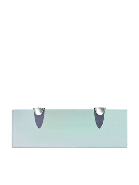 vidaXL Montat pe perete Raft Baie Sticlă cu 2 Rafturi 30x10x0.8cm Transparentă
