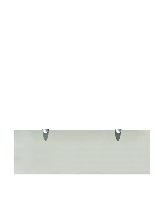 vidaXL Montat pe perete Raft Baie Sticlă cu 2 Rafturi 60x20x0.8cm Transparentă