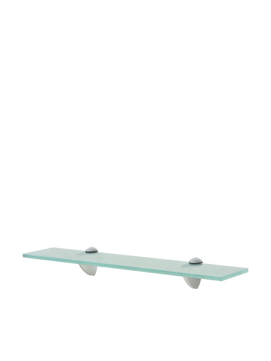 vidaXL Wall Mounted Bathroom Shelf Glass with 1 Shelf 50x10x0.8cm