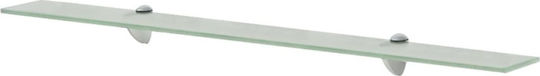 vidaXL Wall Mounted Bathroom Shelf Glass 90x10x0.8cm Transparent