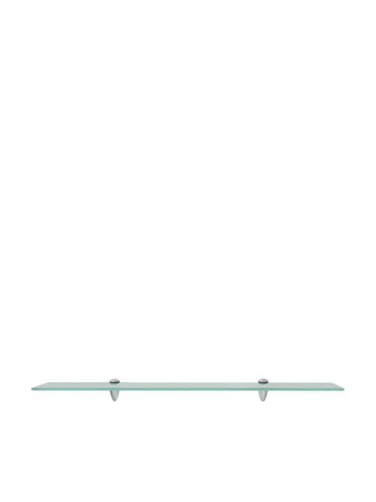vidaXL Wall Mounted Bathroom Shelf Glass 80x10x0.8cm Transparent