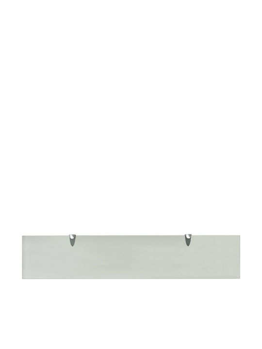 vidaXL Wall Mounted Bathroom Shelf Glass with 2 Shelves 100x20x0.8cm Transparent