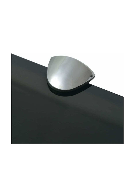 vidaXL Wall Mounted Bathroom Shelf Glass with 2 Shelves 100x10x0.8cm Black