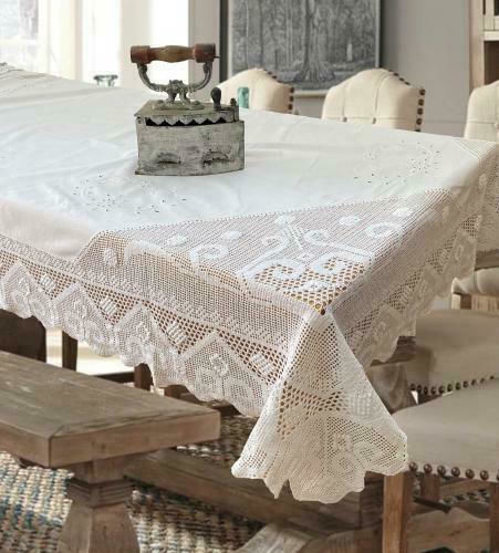 Linea Home Καρέ Σετ 4τμχ Ν173 Πλεκτό Λευκό 90x90εκ.