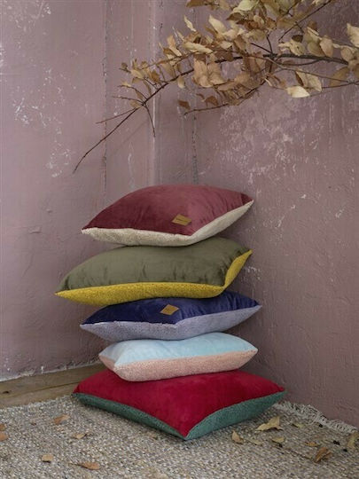 Nima Sofa Cushion Nuan Velvet Wine Red / Light Beige 40x60cm