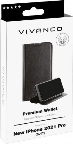 Vivanco Premium Book Synthetic Leather Black (iPhone 13 Pro)