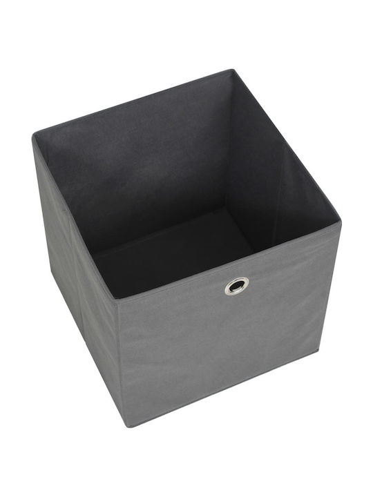 vidaXL Υφασμάτινο Κουτί Αποθήκευσης Γκρι 28x28x28cm 10τμχ