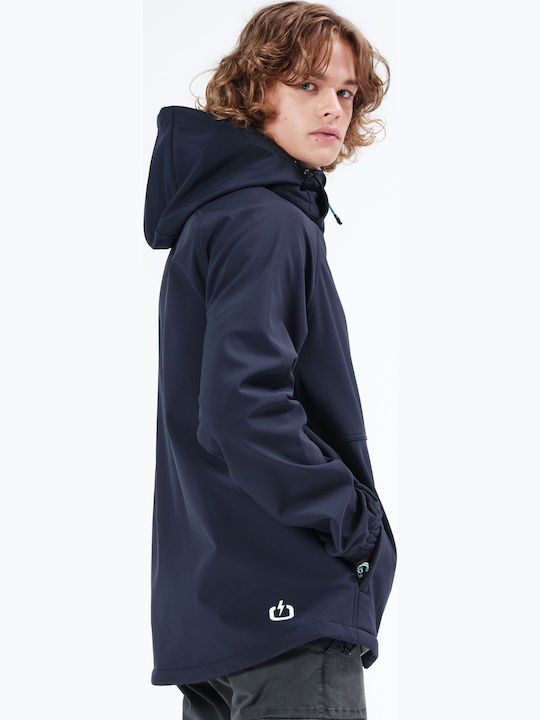 3 in 1 Winter Jacket Softshell Waterproof and Windproof Navy Blue