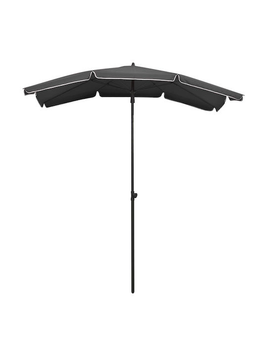 Square Garden Parasol Metal Anthracite 2x1.3xHeight 2.34m