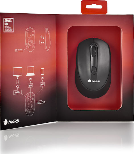 NGS SMOG RB Wireless RGB Gaming Mouse Black