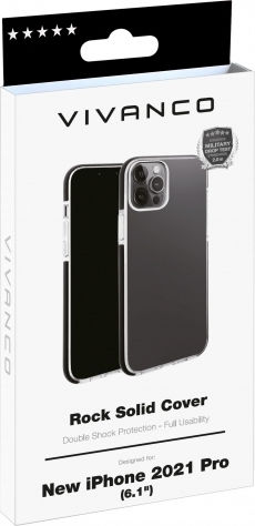 Vivanco Solid Back Cover Σιλικόνης Μαύρο (iPhone 13 Pro)