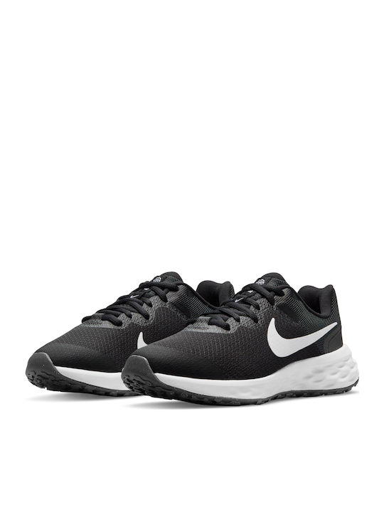 Revolution Revolution 6 Kids Sports Shoes Running with Laces Black / White / Dk Smoke Grey
