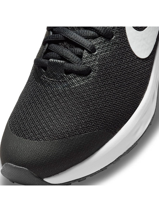 Revolution Revolution 6 Kids Sports Shoes Running with Laces Black / White / Dk Smoke Grey