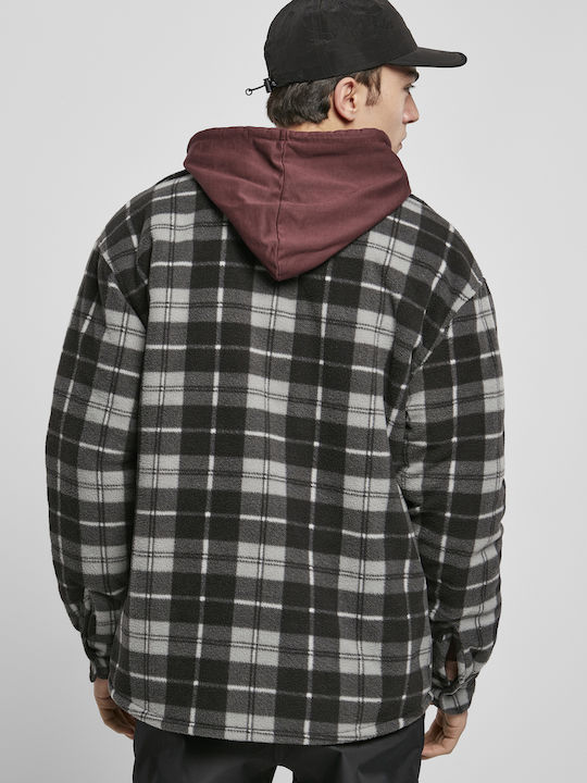 Overshirt Long-sleeved Shirt Checked Black/white