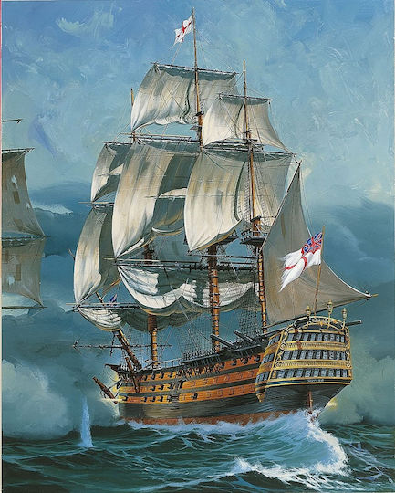 Revell My Hobby Battle of Trafalgar Modeling Figure Ship 269 Pieces in Scale 1:225 with Glue and Paints 60x42cm.