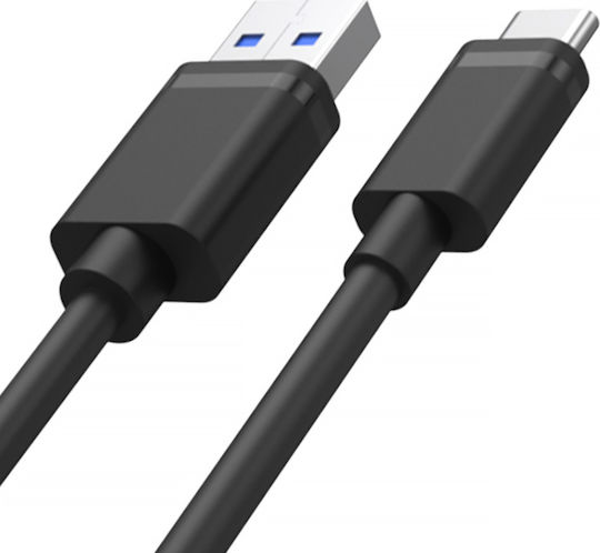 Unitek Y-C480 USB 2.0 Cable USB-C male - USB-A 27W Μαύρο 0.25m Y-C480BK
