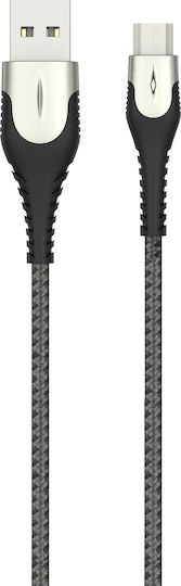 Xipin XIPIN LX52 Braided USB 2.0 to micro USB Cable Ασημί 1.2m (DRI0250LX52)