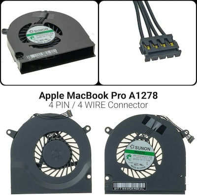 Laptop Fan for Apple MacBook Pro A1278