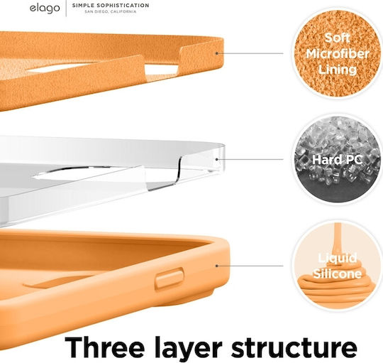 Elago Premium Back Cover Silicone Orange (iPhone 13)