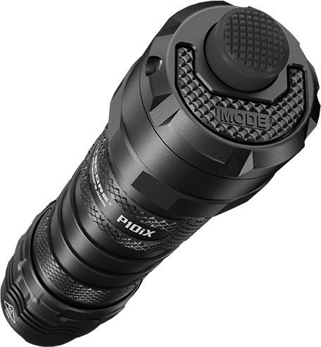 NiteCore Rechargeable Flashlight LED IP68 with Maximum Brightness 4000lm P10ix 2x CR123 Black