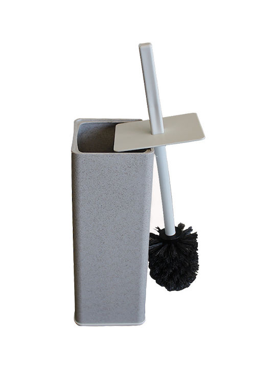 Viomes 85.185285/7 Plastic Toilet Brush and Basket Set Soft Close 7lt Gray
