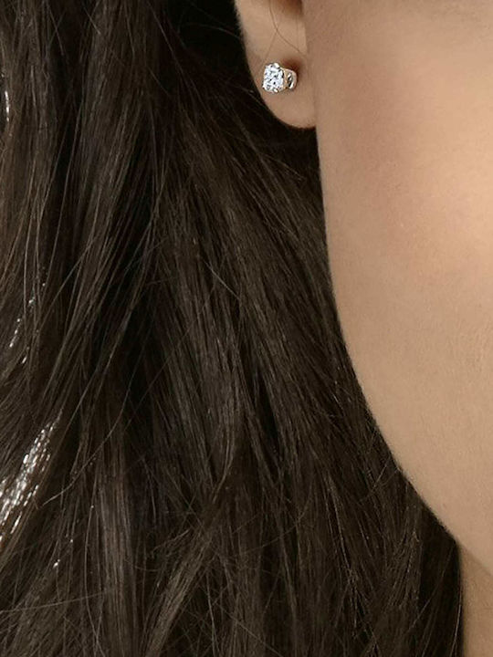 Swarovski Attract Round Pierced Earrings with Stones