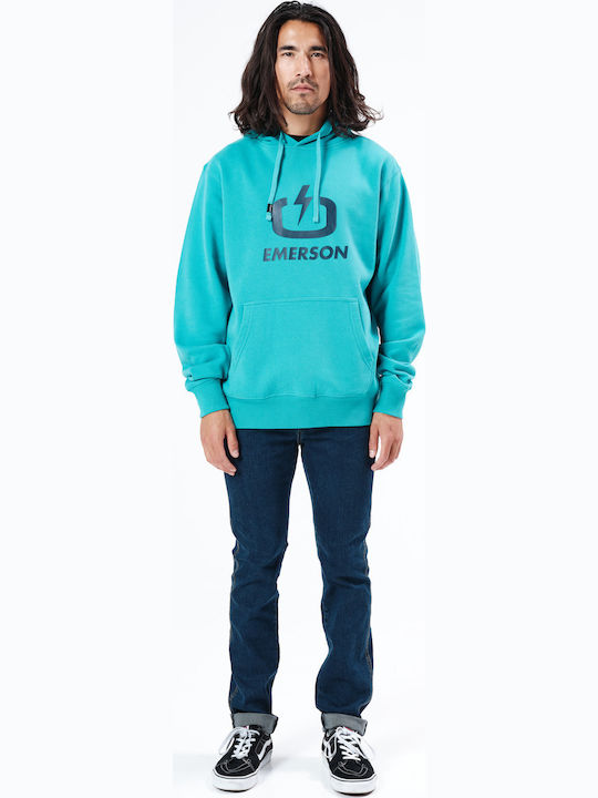 212.EM20.01 Sweatshirt with Hood Turquoise