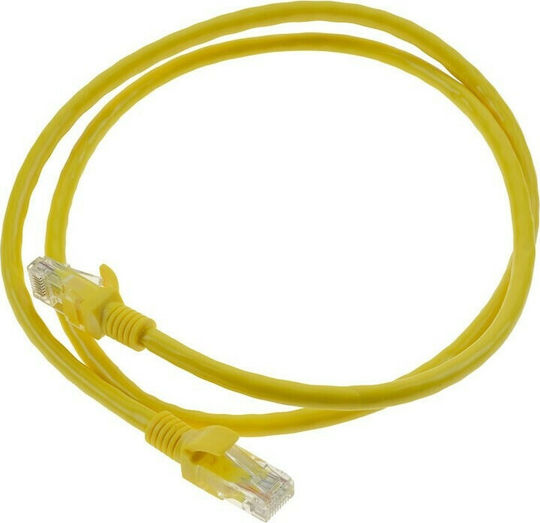 U/UTP Cat.6e Ethernet Network Cable 1m Yellow 1pcs