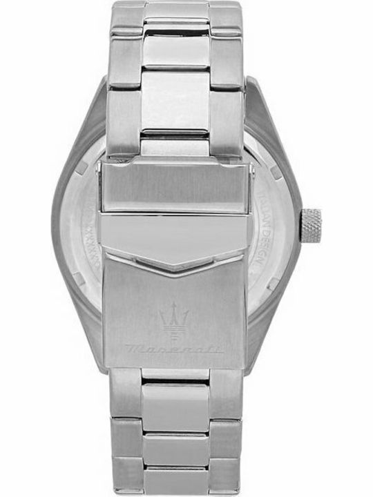 Maserati Men's Watch 43mm Battery with Silver Metal Bracelet