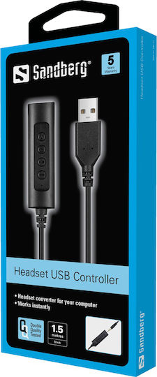 Sandberg Headset USB Controller 1.5m Kopfhöreradapter 134-17