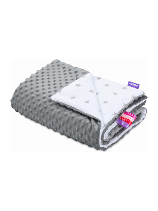 Jukki Velvet Nursery Swaddling Blanket Gray 75x100cm