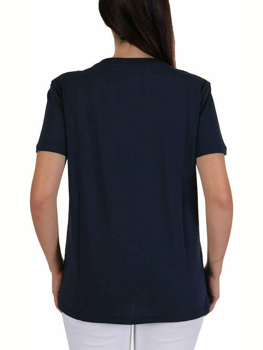 ICE PLAY T-SHIRT ROUND NECK LOGO BLUE