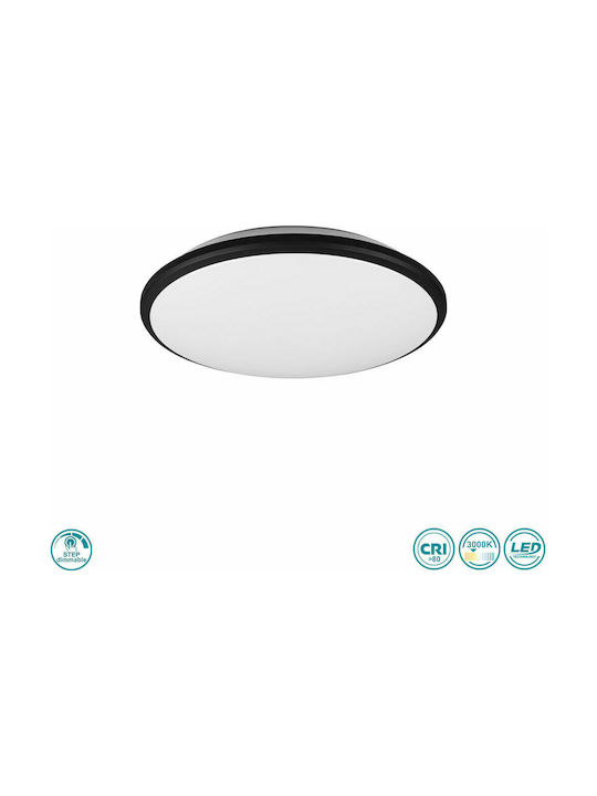Trio Lighting Limbus Ceiling Mount Light 34.7cm Black with Integrated LED