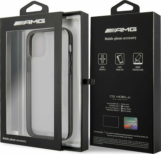 AMG Mettalic Black Edges Back Cover Σιλικόνης Διάφανο/Μαύρο (iPhone 12 Pro Max)