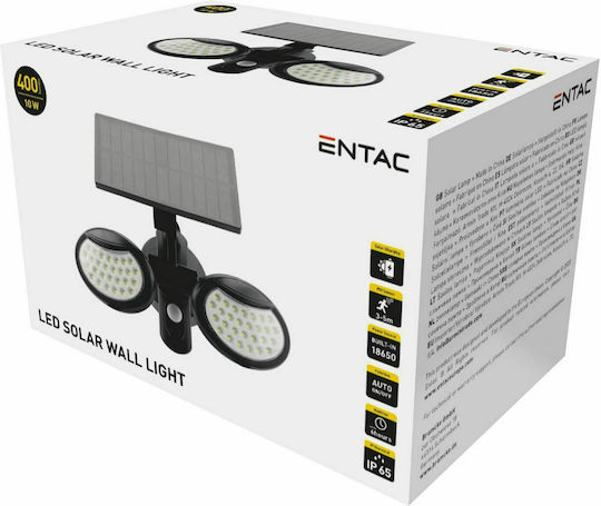 Entac ESL2H-SMD Επιτοίχιο Ηλιακό Φωτιστικό 10W 400lm με Αισθητήρα Κίνησης και Φωτοκύτταρο IP65