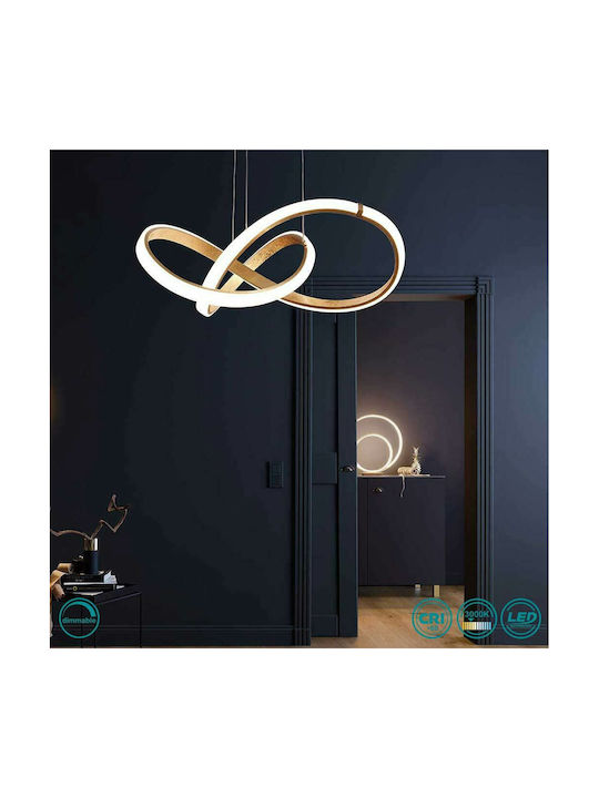 Wofi Indigo Pendant Light LED with Warm White Light Gold