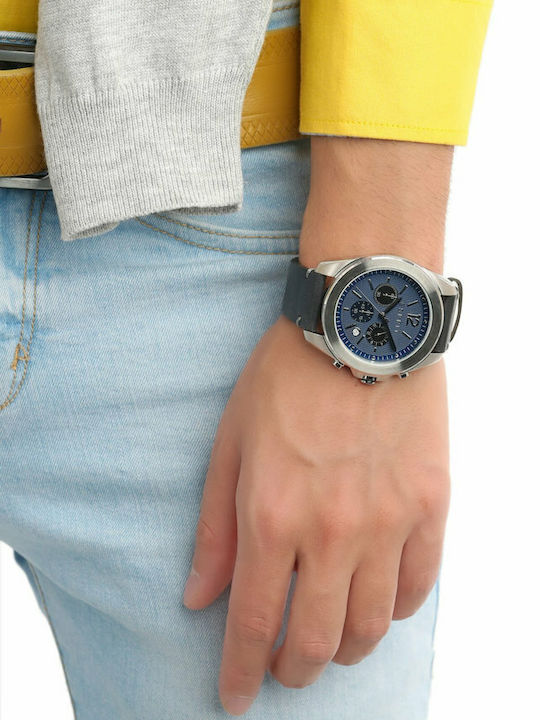 Esprit Field Chrono Ρολόι Μπαταρίας με Δερμάτινο Λουράκι