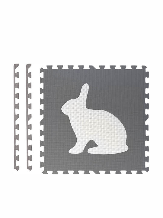 Ricokids Interactive Kids Floor Puzzle with Animals White-Grey 6 Pieces