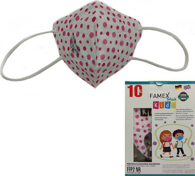 Famex Kids Mask FFP2 NR Schutzmaske FFP2 Polka Dots 100Stück