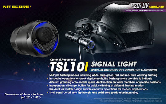 NiteCore LED UV IP68 с Максимална Яркост 1800лм Precise P20i Черен