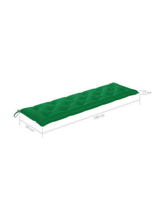 vidaXL Garden Chair Cushion with Backrest Green 180x50cm